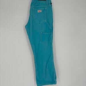 Y2K Woman’s Polo Jeans Co size 4 faded blue carpenter pants.  Straight leg